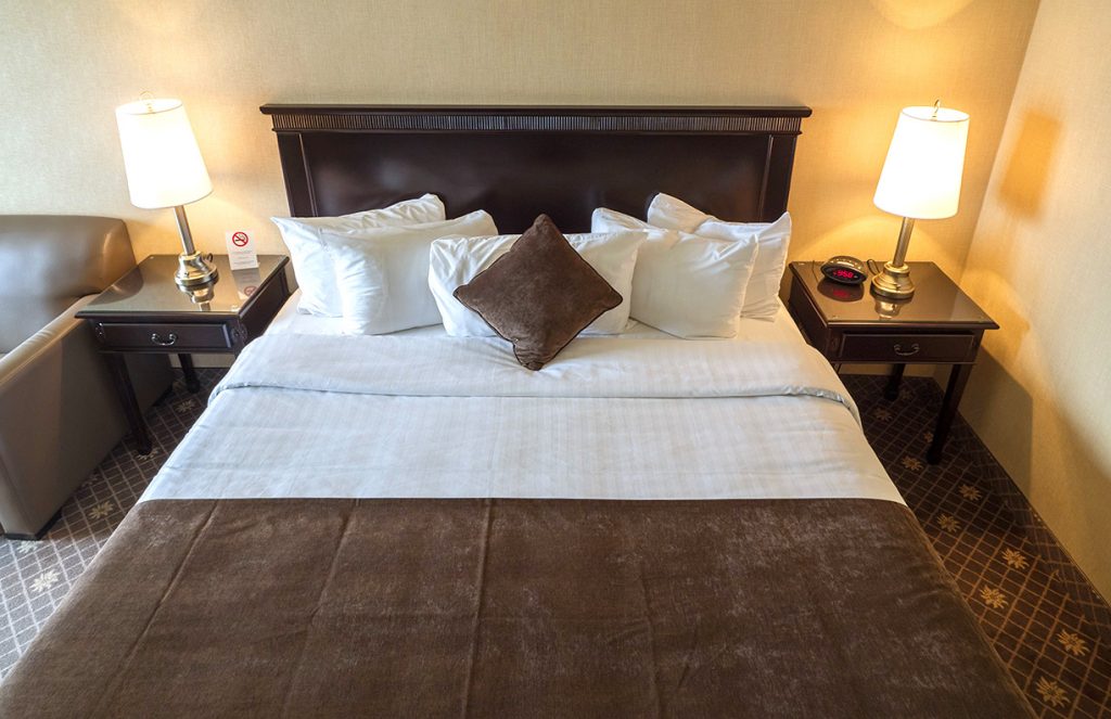 Chambre à 1 très grand lit et sofa lit (&copy;HÔTEL LE PRÉSIDENT)