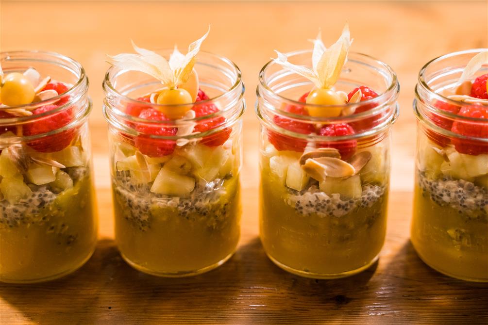 L'entrée d'un de nos copieux déjeuners (&copy;Chales Dion Photographe)